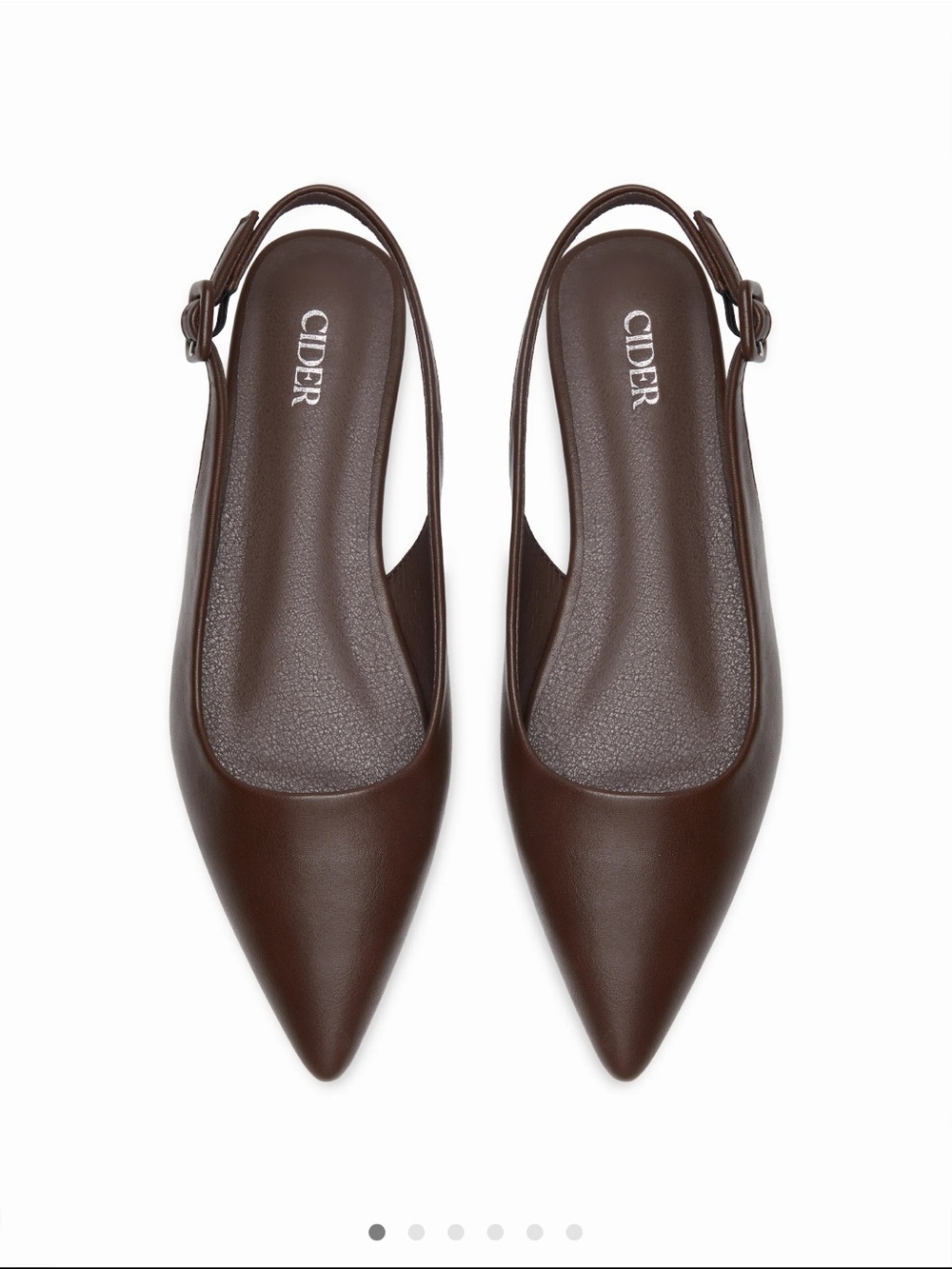 Cider Dark Brown Pointed Slingback Mules